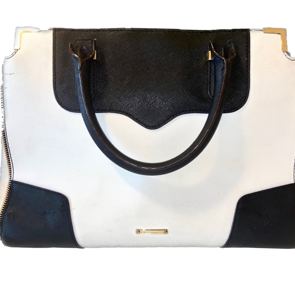 Rebecca Minkoff Genuine Saffiano Leather Satchel Handbag